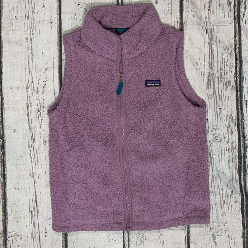 Patagonia Pink Vest Jacket Sherpa Outerwear Girls Kids Youth Coat Jacket